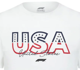 Forma 1 póló, F1 Fanwear  Austin GP SE, fehér, 2022