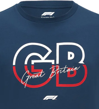Formel 1 T-Shirt, F1 Fanwear, Silverstone, blau, 2022