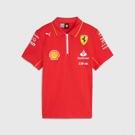 Ferrari galléros póló, Puma, csapat, gyerek, piros, 2024 - FansBRANDS® - HU