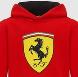Ferrari Hoodie, großes Schild, rot für Kinder