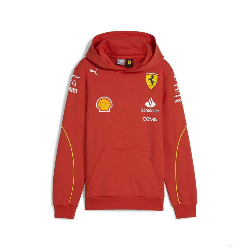 Ferrari kapucnis pulóver, Puma, csapat, gyerek, piros, 2024 - FansBRANDS®