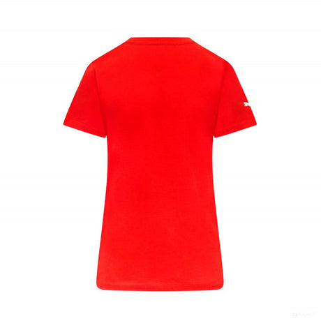 Ferrari környakú póló, nagy pajzsos, női, piros - FansBRANDS®