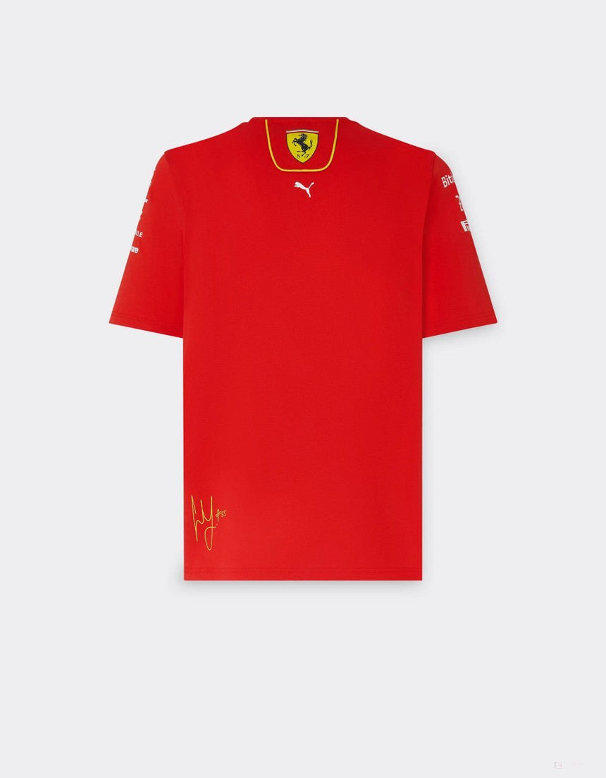 Ferrari környakú póló, Puma, Carlos Sainz, piros - FansBRANDS® - HU