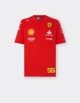 Ferrari környakú póló, Puma, Carlos Sainz, piros - FansBRANDS® - HU