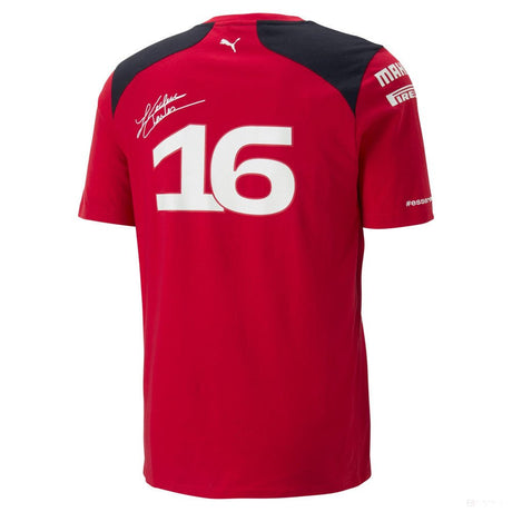 Ferrari környakú póló, Puma, Charles Leclerc, csapat, piros, 2023 - FansBRANDS®