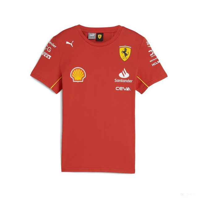 Ferrari környakú póló, Puma, csapat, gyerek, piros, 2024 - FansBRANDS® - HU