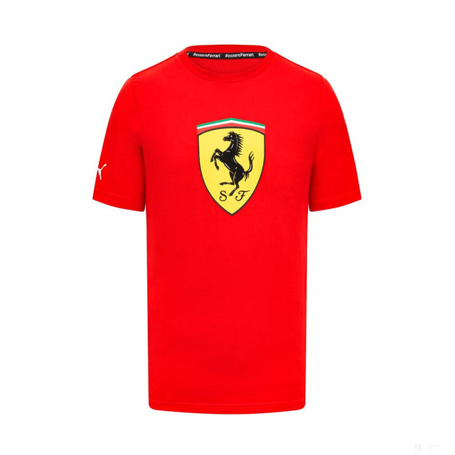 Ferrari környakú póló, Puma, nagy pajzsos, piros - FansBRANDS®