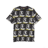 Ferrari környakú póló, Puma, Race AOP 2, fekete - FansBRANDS® - HU