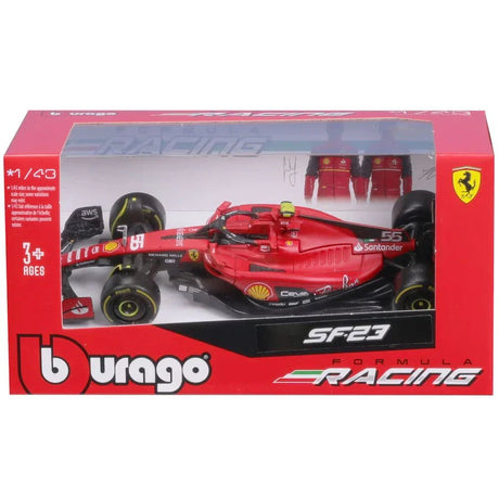 Ferrari model autó, F1 - 23, bburago, 1:43, Carlos Sainz 55, 2023 - FansBRANDS® - HU