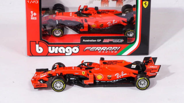 Ferrari Model car, SF90 Vettel, 1:43 scale, Red, 2019 - FansBRANDS®
