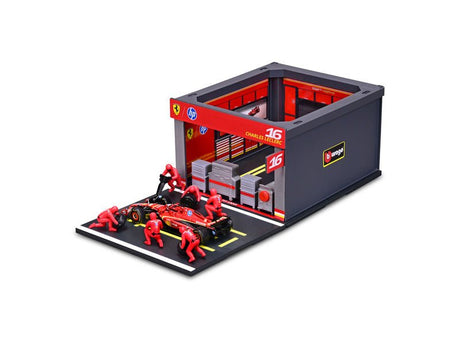 Ferrari modellkészlet, pit belépő, bburago, 1:43, Charles Leclerc, 16, SF - 24 - FansBRANDS®