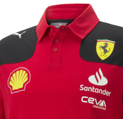 Ferrari galléros póló, Puma, csapat, piros, 2023