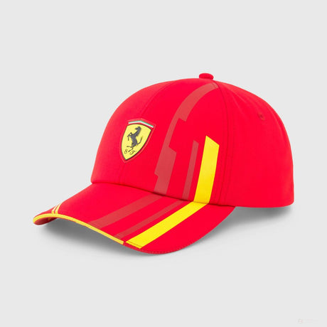 Ferrari sapka, Carlos Sainz LK, gyerek, piros, 2023 - FansBRANDS®