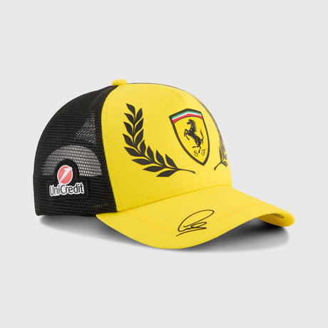 Ferrari sapka, Lewis Hamilton, trucker, Silverstone különkiadás, Puma, Sárga, 2026