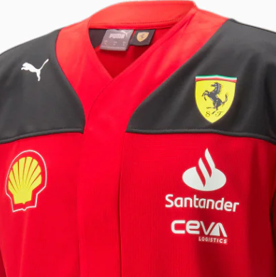 Ferrari Shirt, Team, Baseballtrikot, Rot, 2023