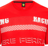 Ferrari T-Shirt mit Rundhalsausschnitt, Grafik, rot
