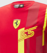 Ferrari Rundhals-T-Shirt, Carlos Sainz LK, rot, 2023