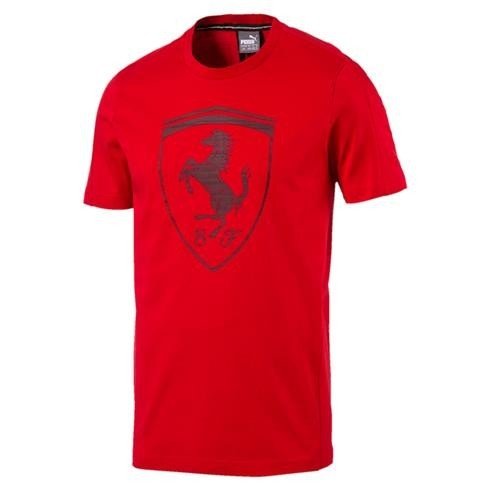 Ferrari T-shirt, Puma BigShield, Red, 2017 - FansBRANDS®