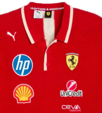 Scuderia Ferrari SE Csapat Galléros Kötött Póló 🔥