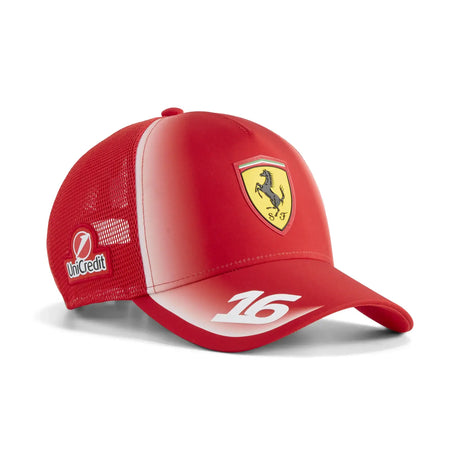 Ferrari trucker sapka, csapat, Charles Leclerc, Puma, piros
