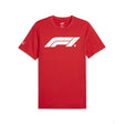 Formula 1 környakú póló, Puma, Essential Logo, piros - FansBRANDS®