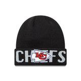 Kansas City Chiefs téli sapka, wordmark, New Era, fekete - FansBRANDS® - HU