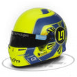 Lando Norris MINI bukósisak sárga és kék színben