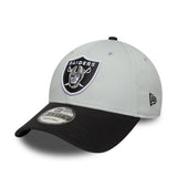 Las Vegas Raiders sapka, két tónusú kitűző, New Era, 9FORTY, oldalra varrt jelvény, fekete - fehér - FansBRANDS® - HU