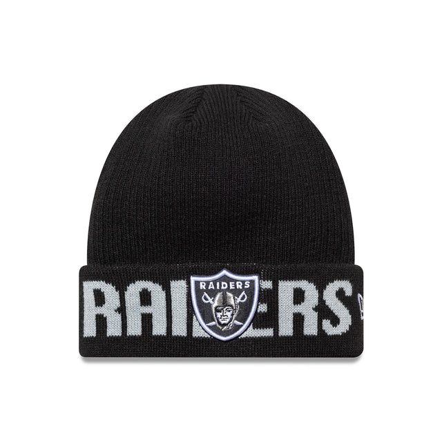 Las Vegas Raiders téli sapka, wordmark, New Era, fekete - FansBRANDS® - HU