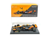 McLaren Modell Autó - Bburago Lando Norris - Miami Festés - Akril Doboz - MCL38
