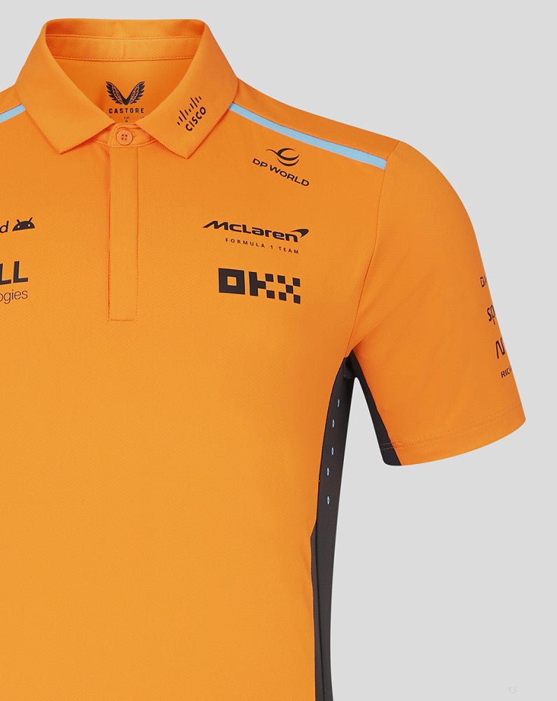 McLaren galléros póló, Castore, csapat, narancssárga, 2024 - FansBRANDS®