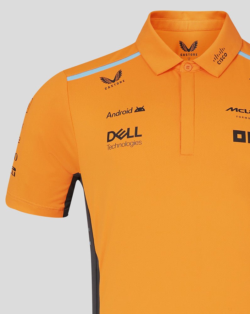 McLaren galléros póló, Castore, csapat, narancssárga, 2024 - FansBRANDS®