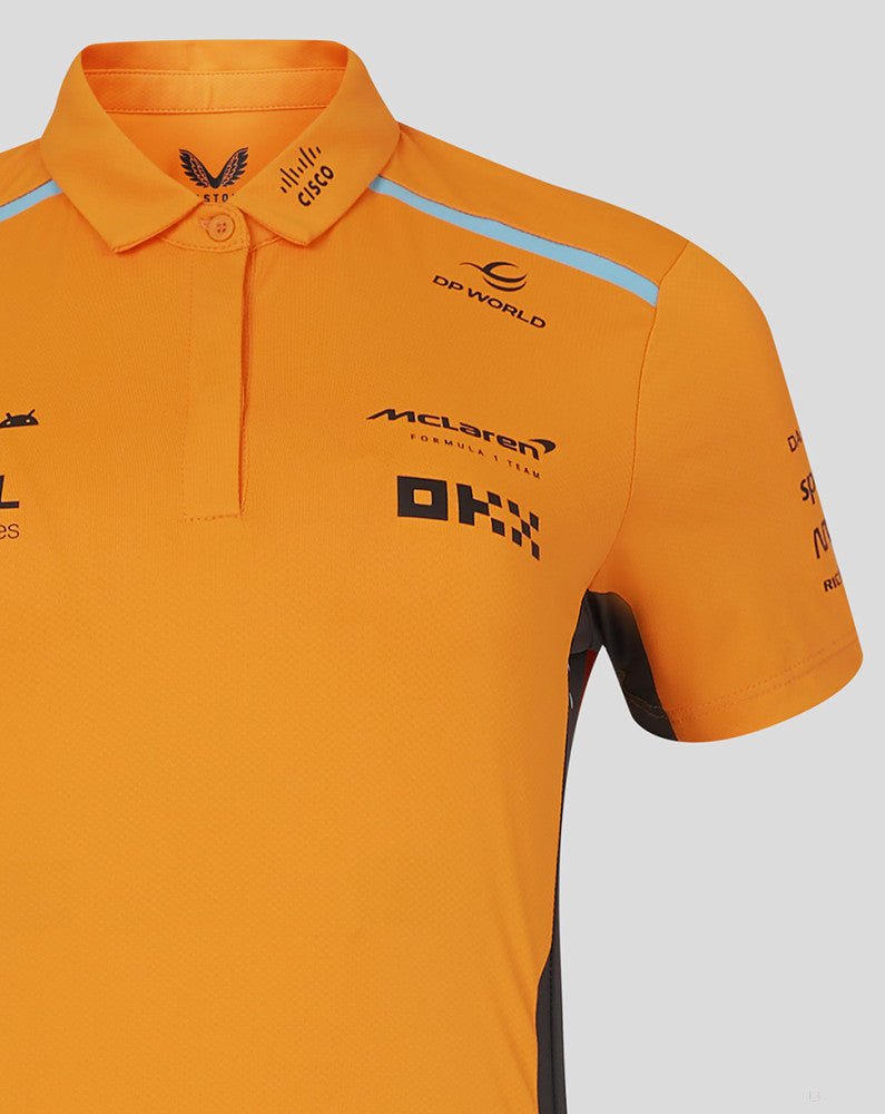 McLaren galléros póló, Castore, csapat, női, narancssárga, 2024 - FansBRANDS®