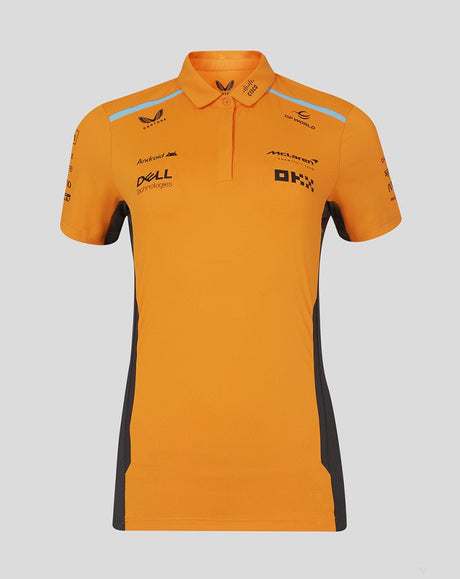 McLaren galléros póló, Castore, csapat, női, narancssárga, 2024 - FansBRANDS®