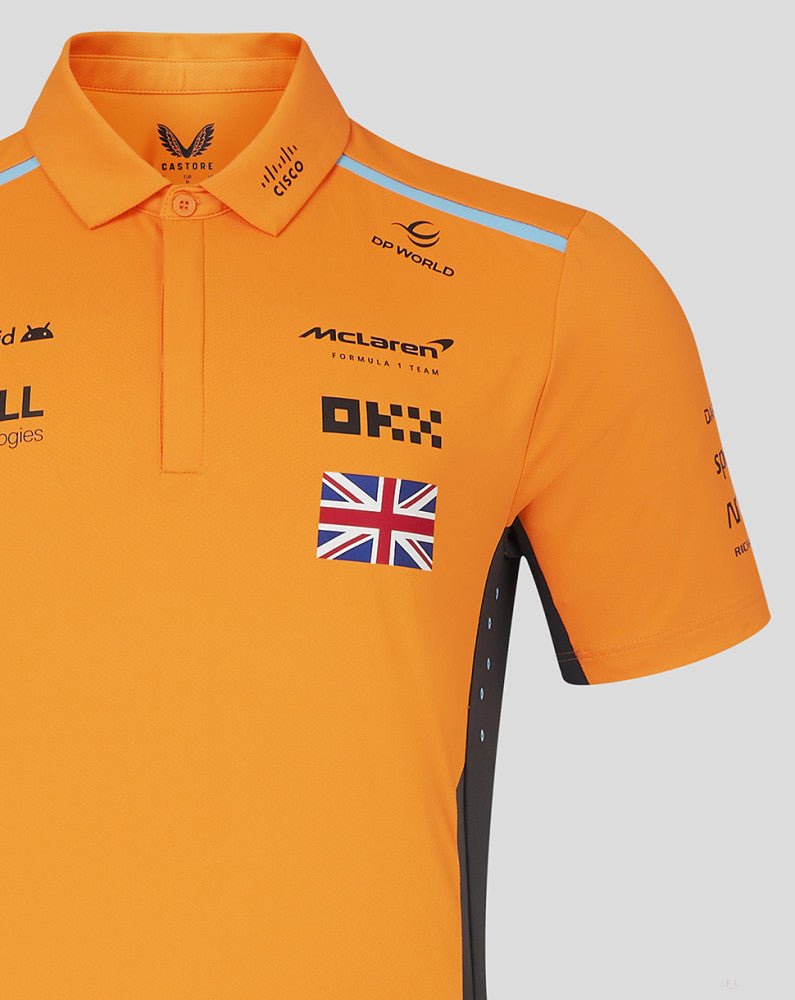 McLaren galléros póló, Castore, Lando Norris, narancssárga - FansBRANDS®