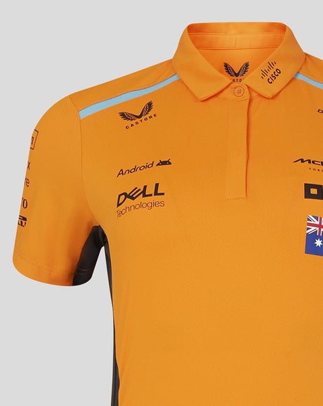 McLaren galléros póló, Castore, Oscar Piastri, női, narancssárga - FansBRANDS®