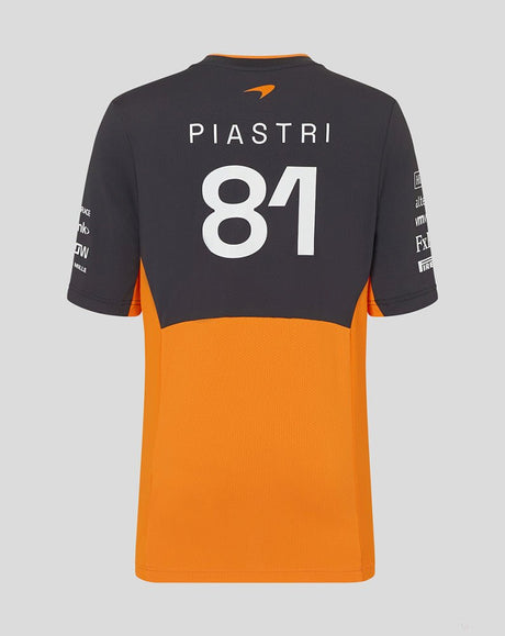 McLaren környakú póló, Castore, Oscar Piastri, gyerek, narancssárga - FansBRANDS®