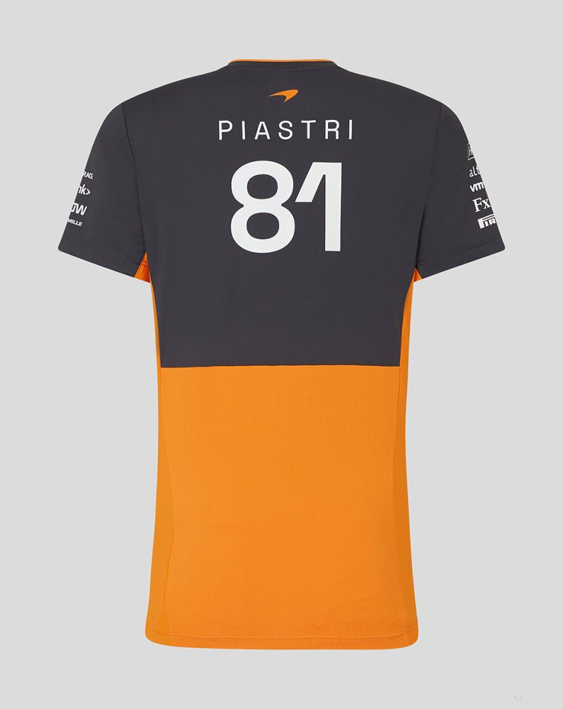 McLaren környakú póló, Castore, Oscar Piastri, női, narancssárga - FansBRANDS®