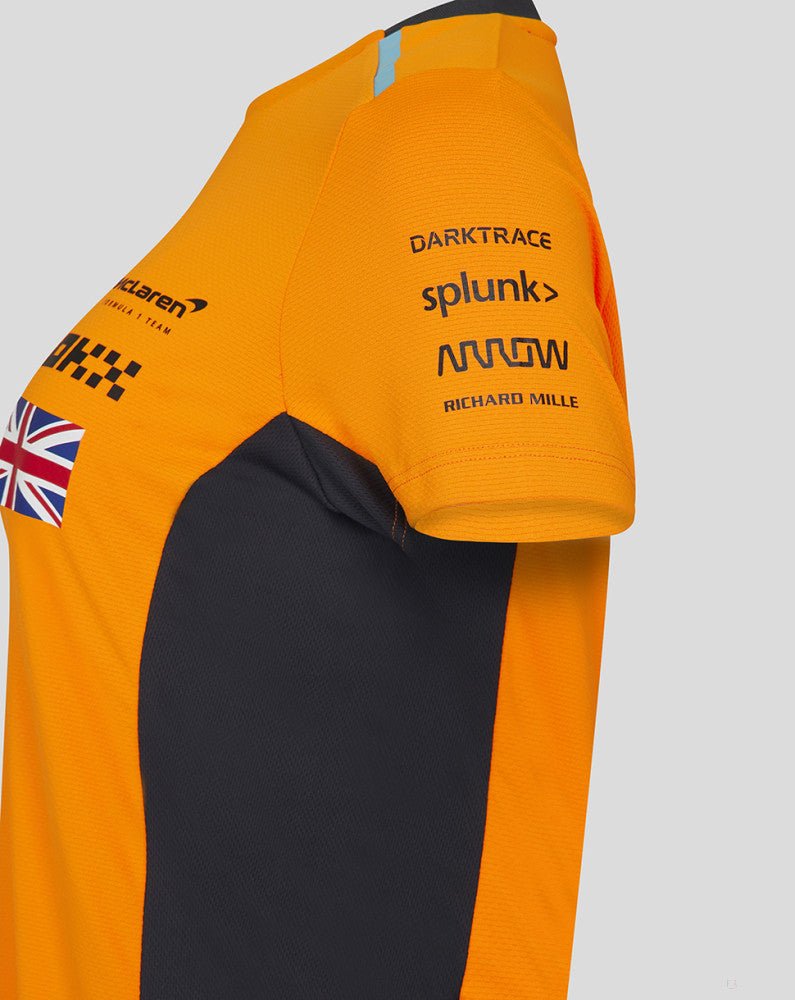 McLaren környakú póló, Lando Norris, női, papaya. 2023 - FansBRANDS®