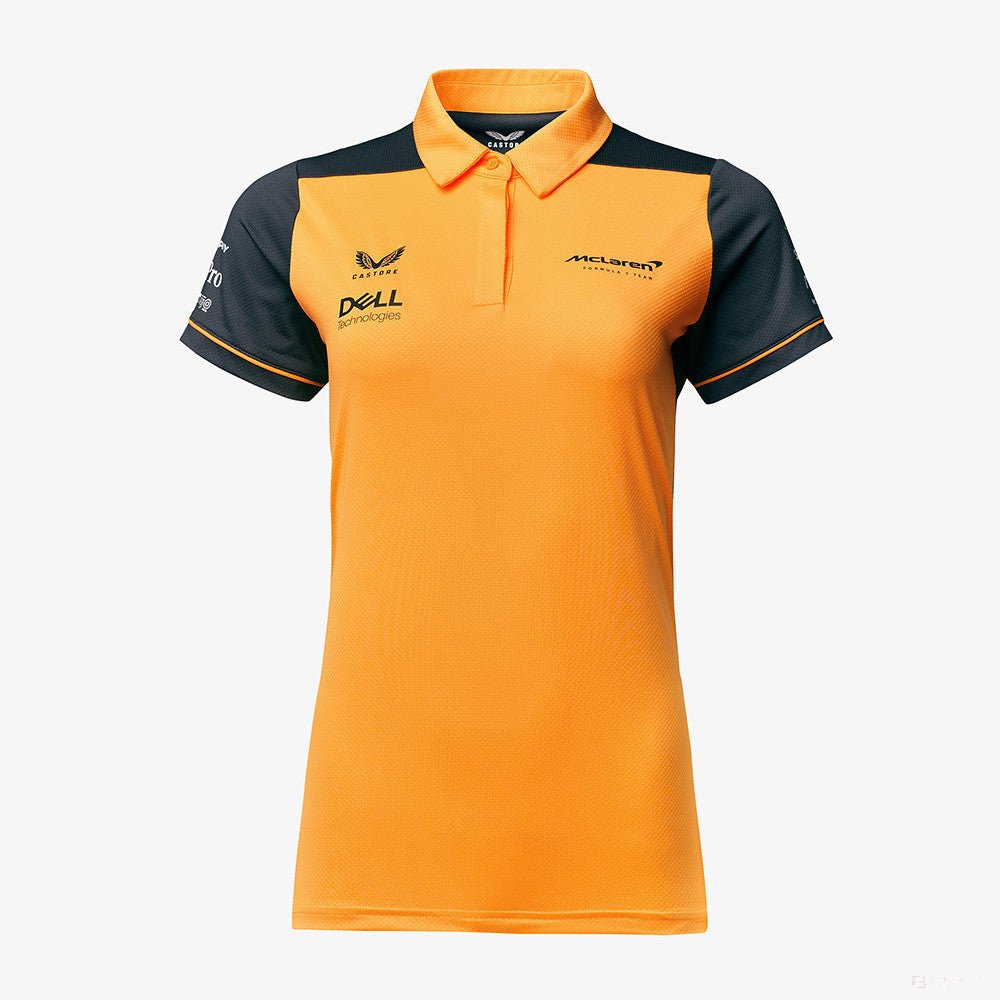 McLaren Női Galléros Póló, Team, Narancssárga, 2022 - FansBRANDS®