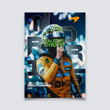 McLaren WDC bajnok poszter, Lando Norris, 2025