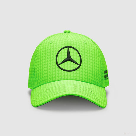 Mercedes baseball sapka, Lewis Hamilton, gyerek, neon zöld, 2023 - FansBRANDS®