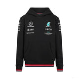 Mercedes Csapat Kapucnis Gyerek Pulóver, Fekete, 2022 - FansBRANDS® - HU