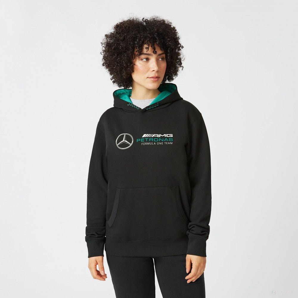 Mercedes Csapat Kapucnis Pulóver Logo, Fekete, 2022 - FansBRANDS®