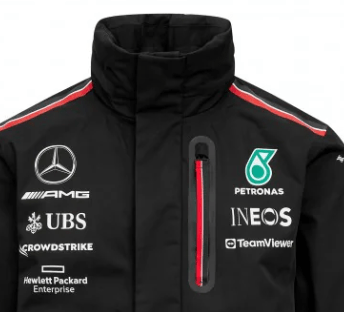 Mercedes esőkabát, csapat, fekete, 2023 - FansBRANDS® - HU