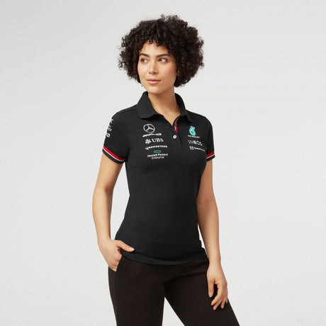 Mercedes Galléros Női Csapat Póló, Fekete, 2022 - FansBRANDS®