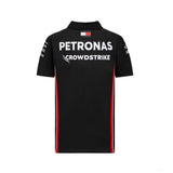 Mercedes galléros póló, csapat, gyerek, fekete, 2023 - FansBRANDS® - HU