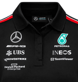 Mercedes galléros póló, csapat, női, fekete, 2023 - FansBRANDS® - HU