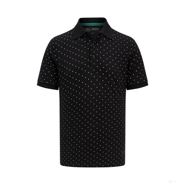 Mercedes galléros póló, polka dot, fekete - FansBRANDS® - HU