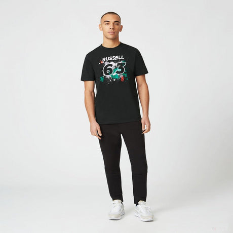 Mercedes George Russell Póló, GEORGE #63, Fekete, 2022 - FansBRANDS®